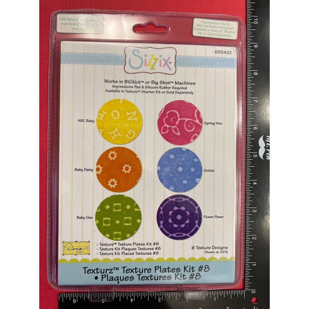 Sizzix Texturz Texture Plates Kit #8 for Embossing & Texturing 655422